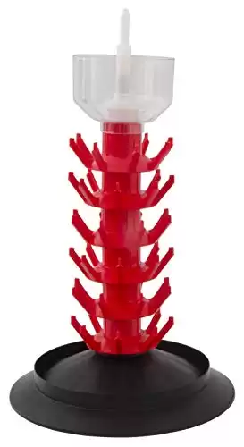 North Mountain Supply - BTS-50-DR Screw Type Bottle Drying Tree 48 Bottles - With Deluxe Bottle Rinser