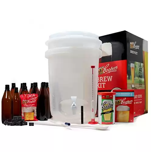 Coopers DIY Home Brewing 6 Gallon with Fermenter, Hydrometer, Ingredients, Bottles and Brewing Accessories