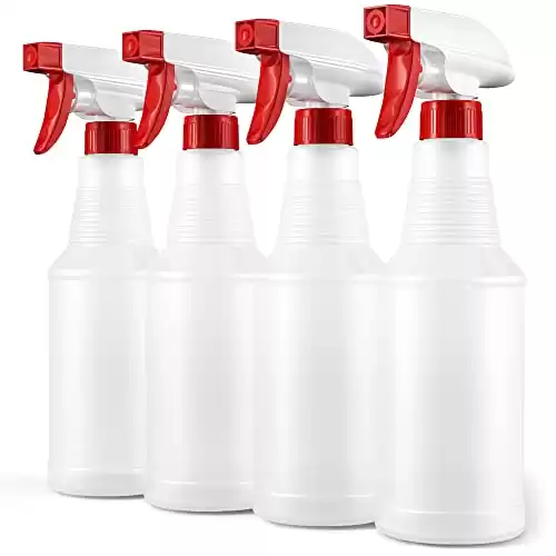 LiBa Spray Bottles (4 Pack,16 Oz), Refillable Empty Spray Bottles